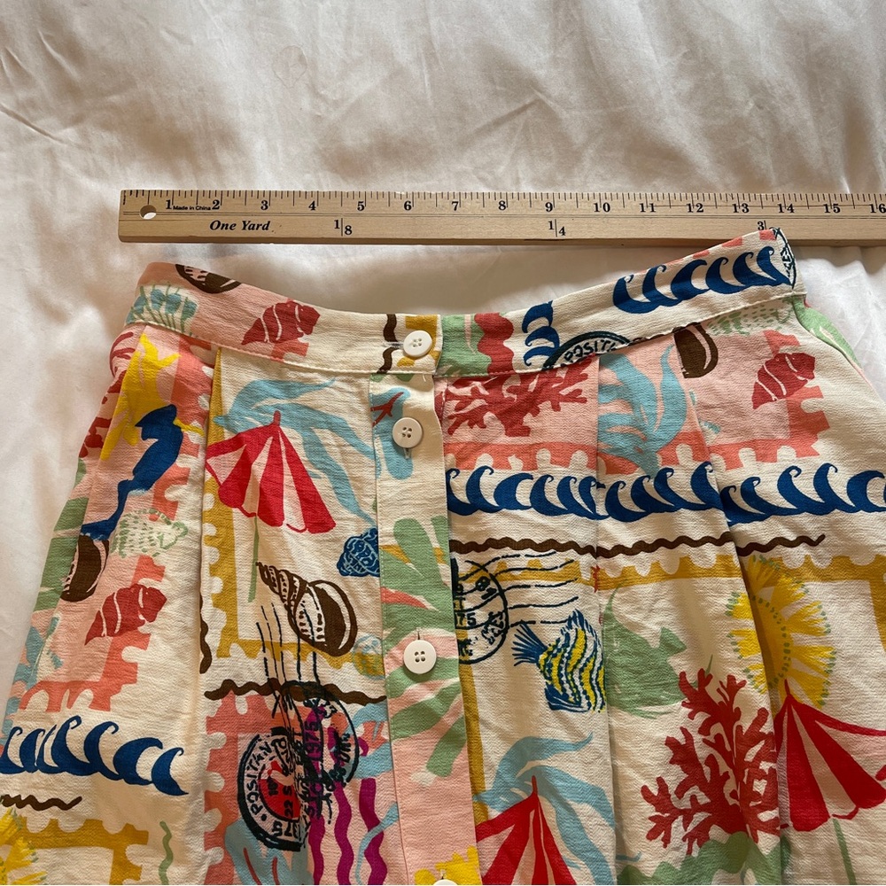 Zara Patchwork Printed Cape Graphic Maxi Skirt Si… - image 7